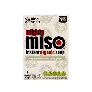 King Soba Instant Miso Soep Rode Miso met Tofu en Gember Biologisch