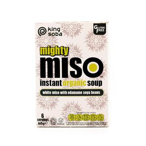 King Soba Instant Miso Soep Witte Miso met Edamame Biologisch