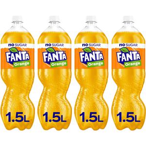 Fanta Orange No Sugar 1,5L 4-pack