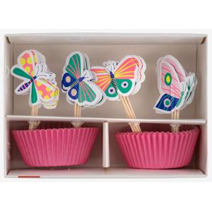 Hema cupcake set vlinder 24 stuks