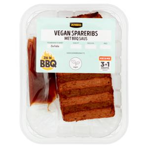 Jumbo Lekker Veggie Spareribs BBQ Saus Vegan 210g