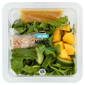 Jumbo Salade Mango met Spinazie, Amandel en Appel-Kerriedressing 250g