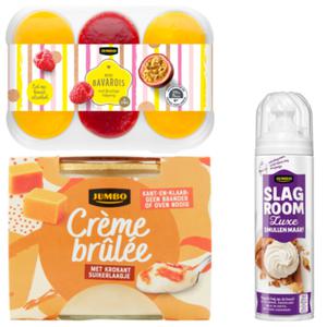 Jumbo Creme Brulee en Mini Bavarois met Slagroom 8 Personen