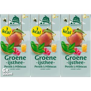 Van de Boom Groene ijsthee perzik & hibiscus 1kcal