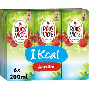 Roosvicee Aardbei 6-pack 1kcal per 100ml