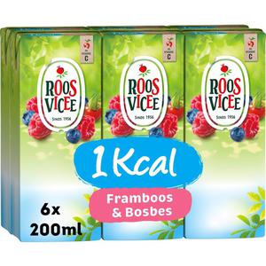 Roosvicee Framboos & bosbes 6-pack 1kcal per 100ml