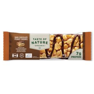 Taste of Nature Biologische Notenreep Pure Chocolade Pinda En Karamel