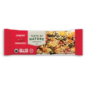 Taste of Nature Biologische Fruit- en Notenreep Cranberry