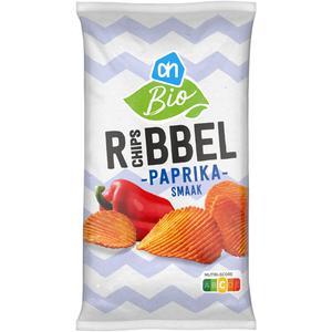 AH Biologisch Ribbelchips paprika smaak