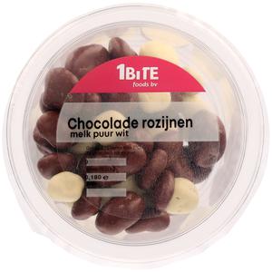 1Bite Chocolade rozijnen melk puur wit None