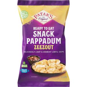 Patak's Ready to eat snack pappadum zeezout