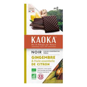 Kaoka Chocolade puur lemon ginger