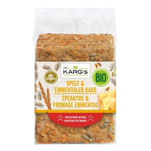 Dr.Karg Spelt met emmenthaler kaas crackers