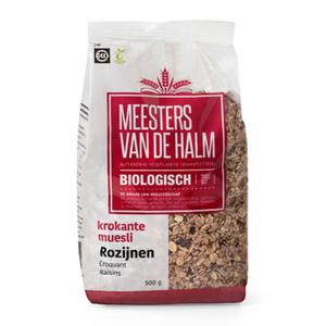 Halm Krokante muesli rozijnen