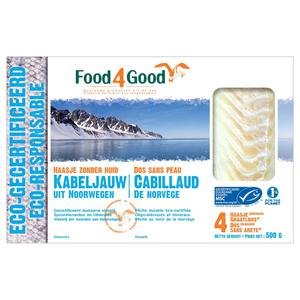 Food4Good Kabeljauwhaasjes diepvries