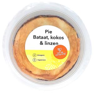 De Oorsprong Pie bataat, kokos en linzen