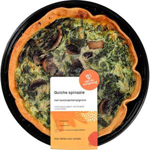 De Oorsprong Quiche spinazie kastanjechampignons