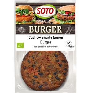 Soto Cashew zwarte bonenburger vegan