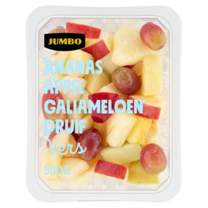 Jumbo Fruitstukjes Ananas Appel Galiameloen Druif 500g