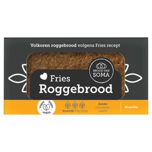 Brood van SOMA Portie Verpakt Fries Roggebrood 10 x 2 sneetjes (50 g)