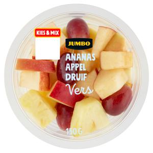 Jumbo Fruitstukjes Ananas, Appel & Druif 150g