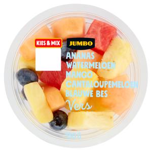 Jumbo Fruitstukjes Ananas, Watermeloen, Mango, Cantaloupemeloen & Blauwe Bes 150g