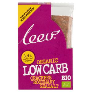 Leev.nu B.V. Leev Organic Low Carb Qrackers Rosemary Seasalt 3 x 2 Stuks