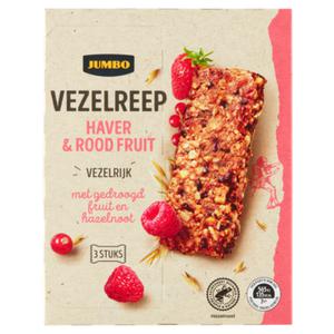 Jumbo Vezelreep Haver & Rood Fruit 3 Stuks