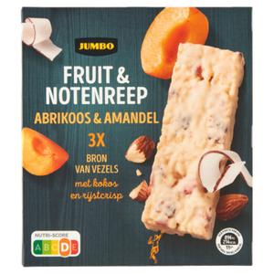 Jumbo Fruit & Notenreep Abrikoos & Amandel 3 x 45g