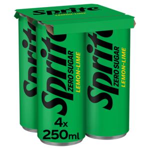 Sprite Zero Sugar Lemon-Lime 4 x 250ml