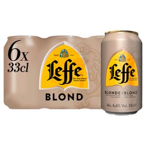 Leffe - Blond Belgisch Abdijbier - Blik - 6 x 330ML