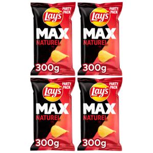 Jumbo Lay's Max Ribbel Chips Naturel 4 x 300gr