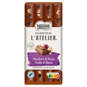 LES RECETTES DE L'ATELIER NESTLE L'ATELIER Melkchocolade hazelnoot & rozijn