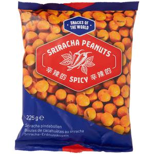 Snacks of the World sriracha pindabollen Spicy