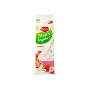 Milbona Magere yoghurt aardbei