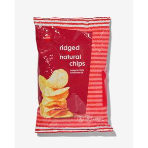 Hema ribbelchips naturel 240gram