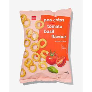 Hema spliterwtenchips met tomaat- en basilicumsmaak 100gram