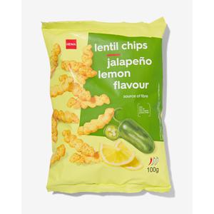 Hema linzenchips met jalapeno- en citroensmaak 100gram