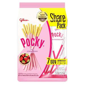 Glico Pocky Strawberry Share Pack 7x21g