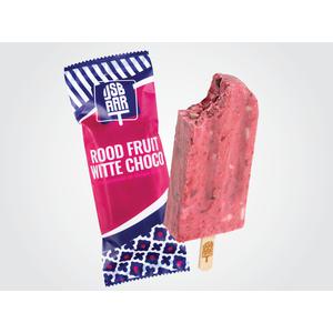 IJsbaart Rood fruit witte choco