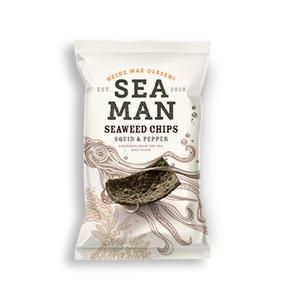 Seaman Seaweed chips Squid & Pepper