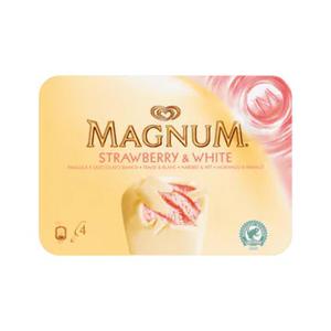 Magnum Aardbei & Wit 4 Stuks