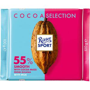 Ritter Sport Milde Chocolade 55% Ghana