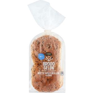 JUMBO Broodgeluk - Spelt Bollen Wit - 4 Stuks