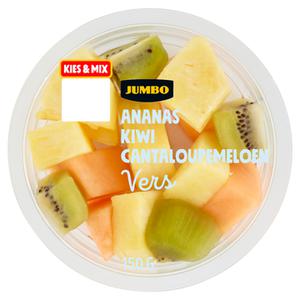 Jumbo Fruitstukjes Ananas, Kiwi & Cantaloupemeloen 150g