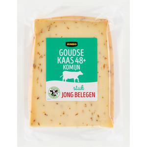 Jumbo Goudse Kaas 48+ Komijn Jong Belegen Stuk 450g