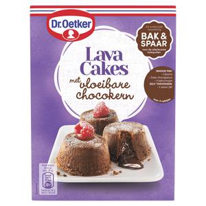 Dr. Oetker Lava Cakes met Vloeibare Chocokern Bakmix 240g