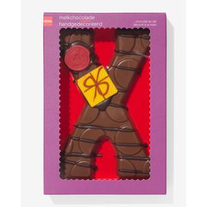 Hema handgedecoreerde chocoladeletter melk X 200gram