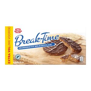 Bre'kies Break-Time granenbiscuit melkchocolade