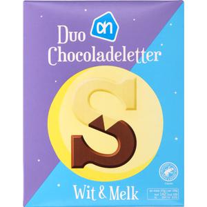 AH Duo chocoladeletter melk wit